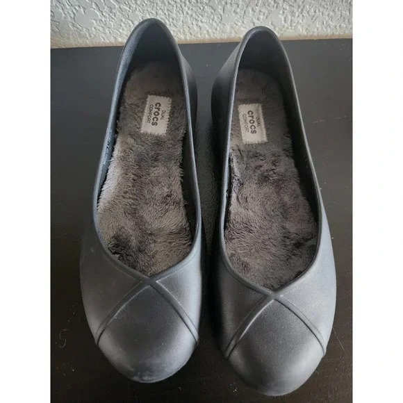 Crocs Olivia ll Dual Comfort Faux Fur Lined Shoes 8w - Picture 1 of 5